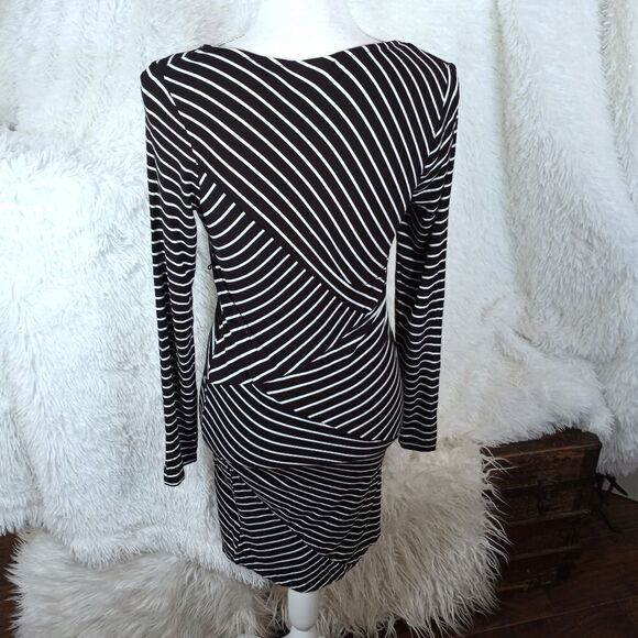 MOTHERHOOD MATERNITY BLACK & WHITE STRIPE DRESS SZ.S EUC - Picture 6 of 9